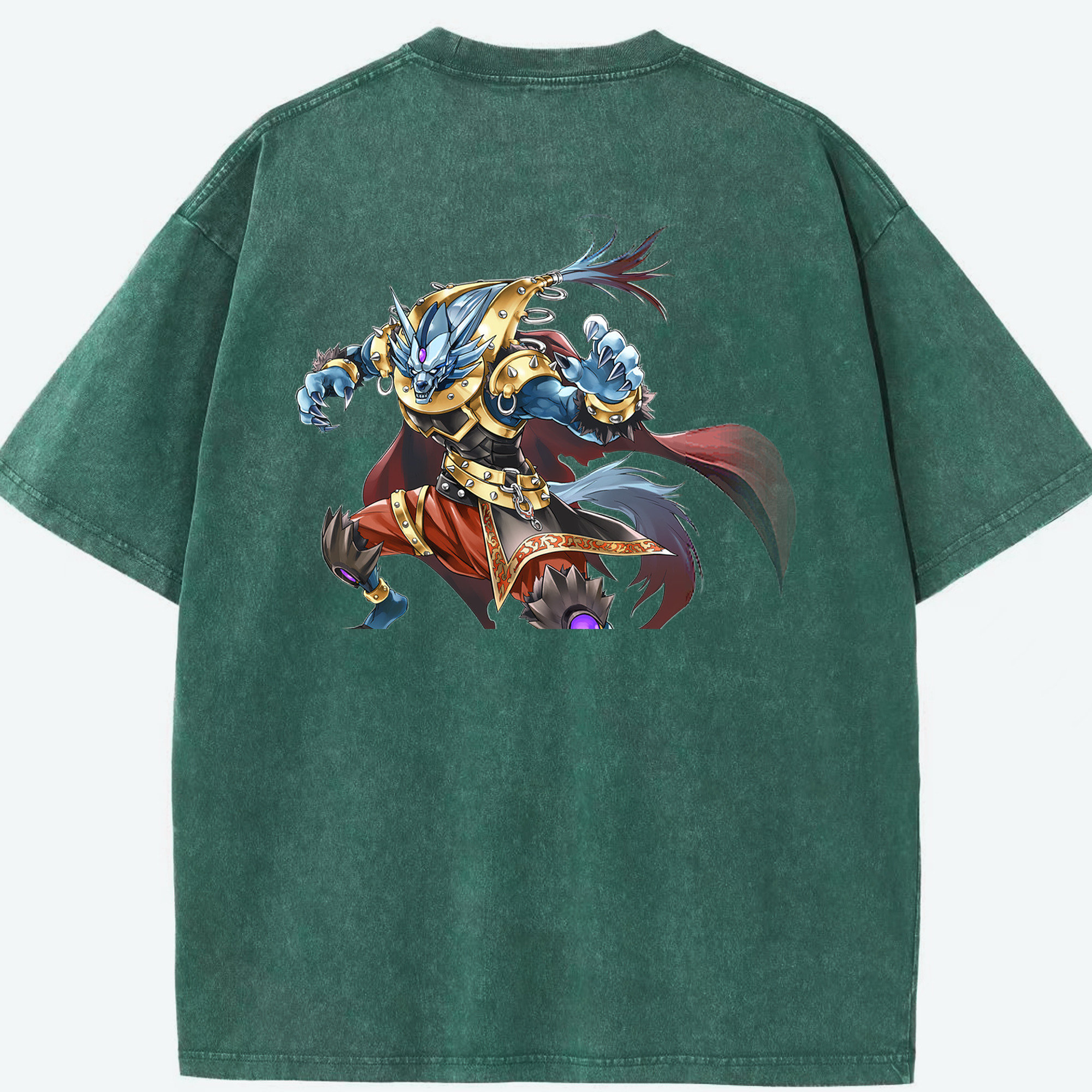 （画像用） 遊☆戯☆王 Yu-Gi-Oh! 綿100% ヴィンテージ風 半袖Tシャツ（背面プリント）